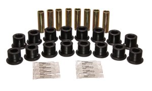 Hummer H1 Control Arm Bushing Set - Front + Rear - Energy Suspension - Hyper-Flex Performance Polyurethane - Black - `94-`06